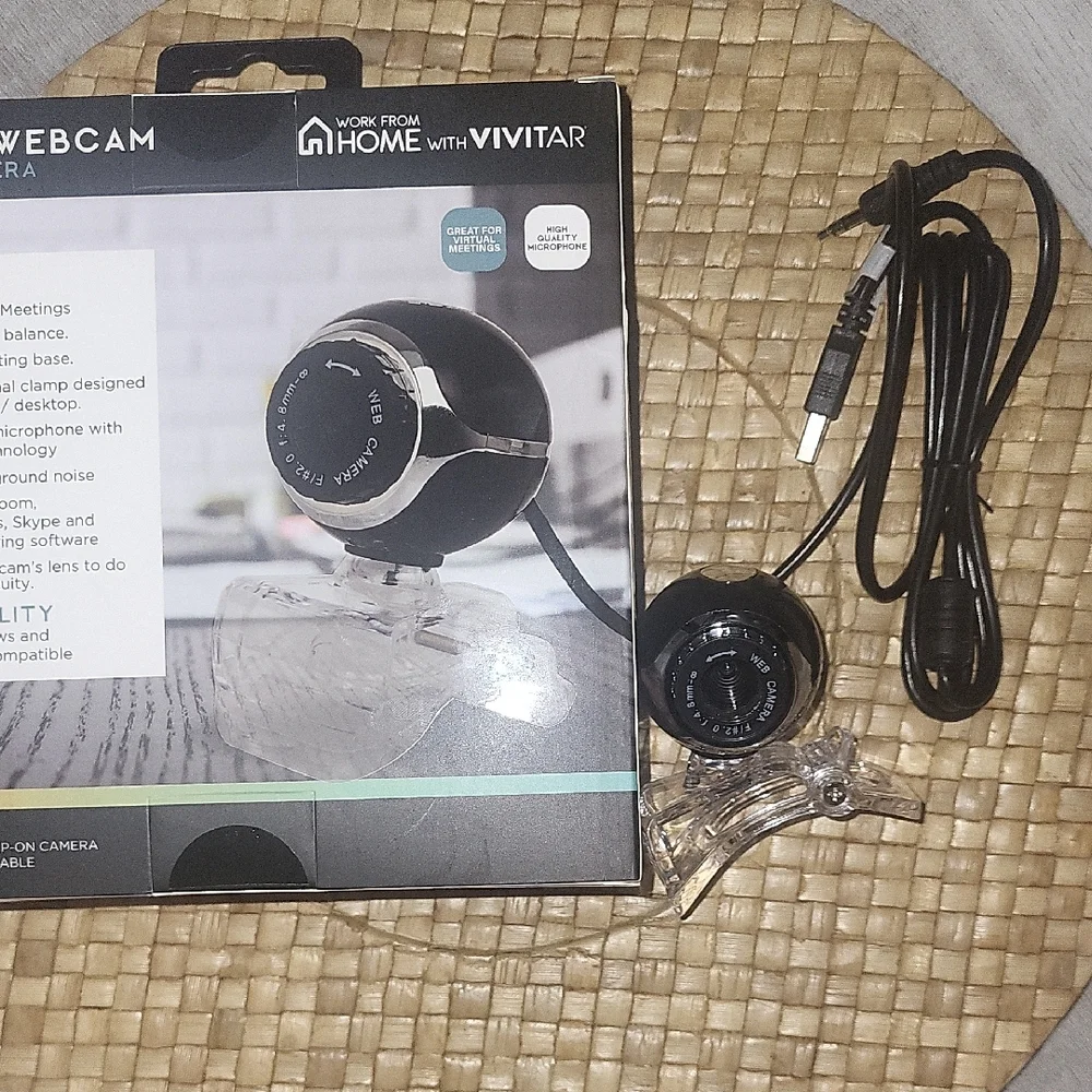 Vivitar Black Clip-On Webcam